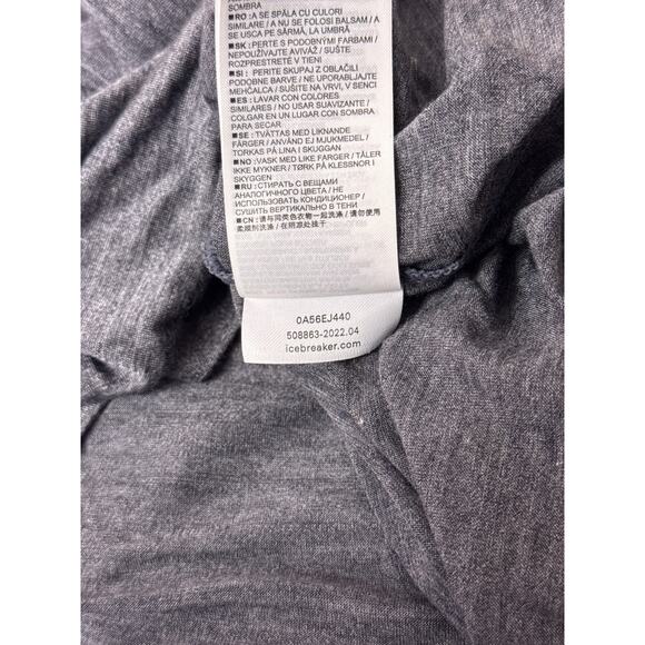 Icebreaker Base Layer Shirt Medium Womens Cool Lite Merino Wool Gray - Picture 10 of 10